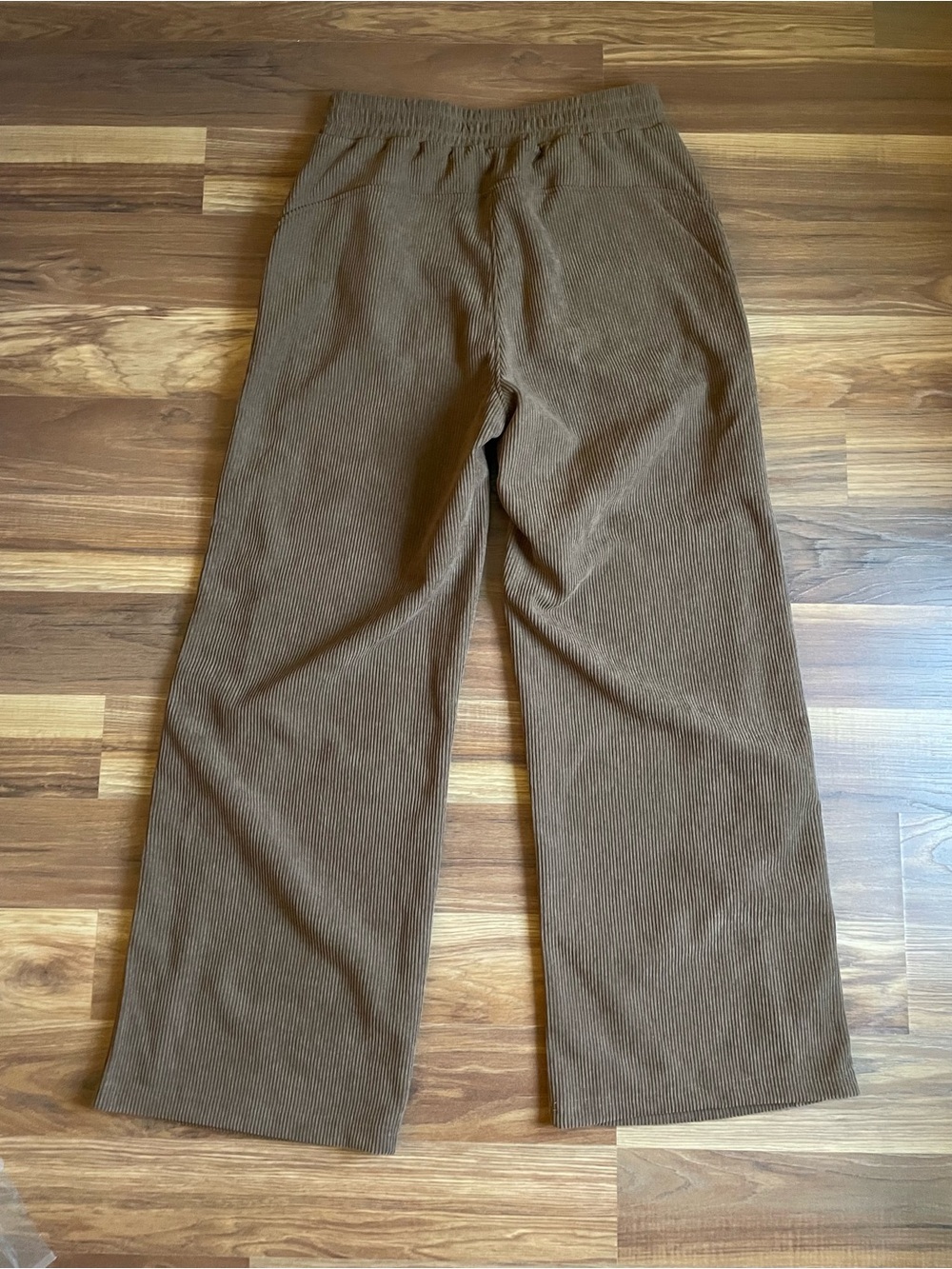 Halara NEW High Waisted Pocket Straight Leg Mop Corduroy Casual Pants Medium - Picture 8 of 8